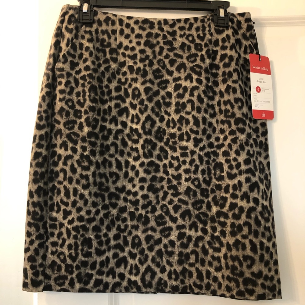 CAbi leopard print Jungle Skirt sz 6